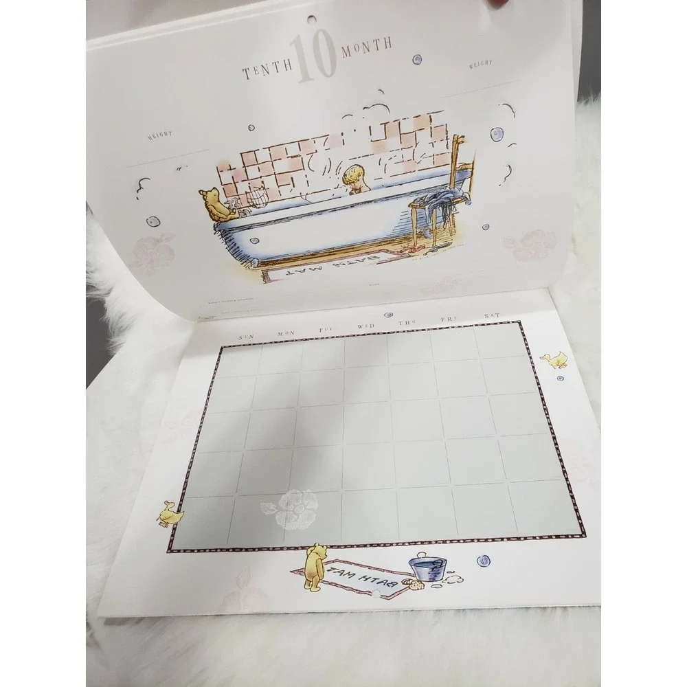 Vintage Classic Winnie The Pooh Baby's First Year Calendar